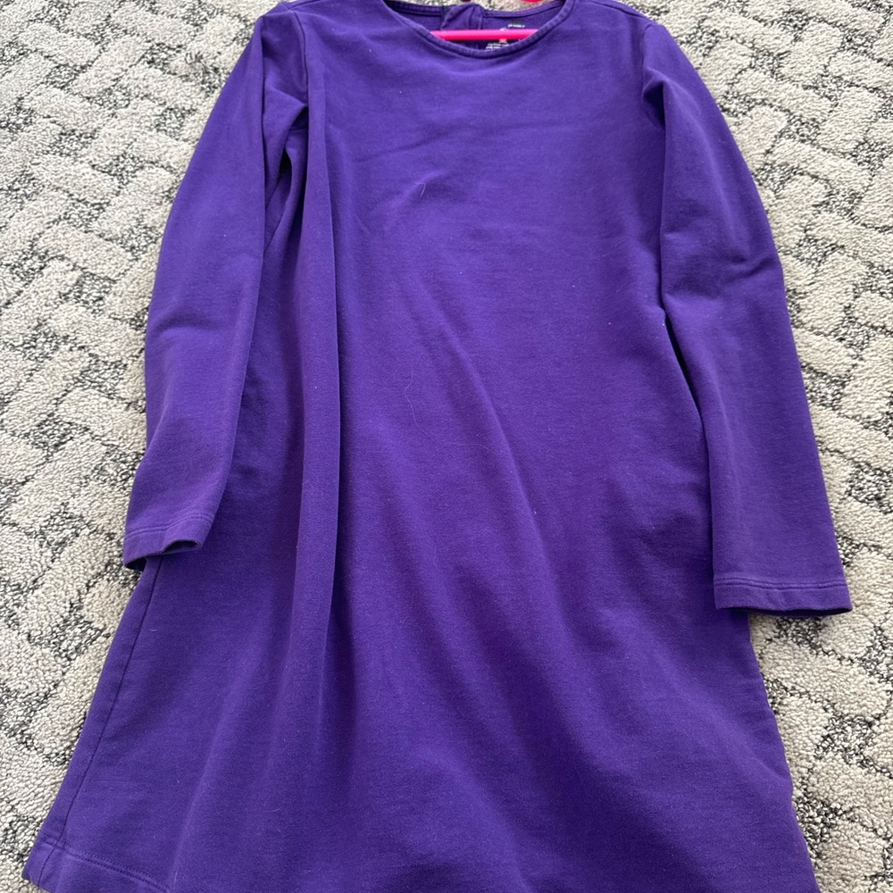 Purple Primary Long Sleeve Dress